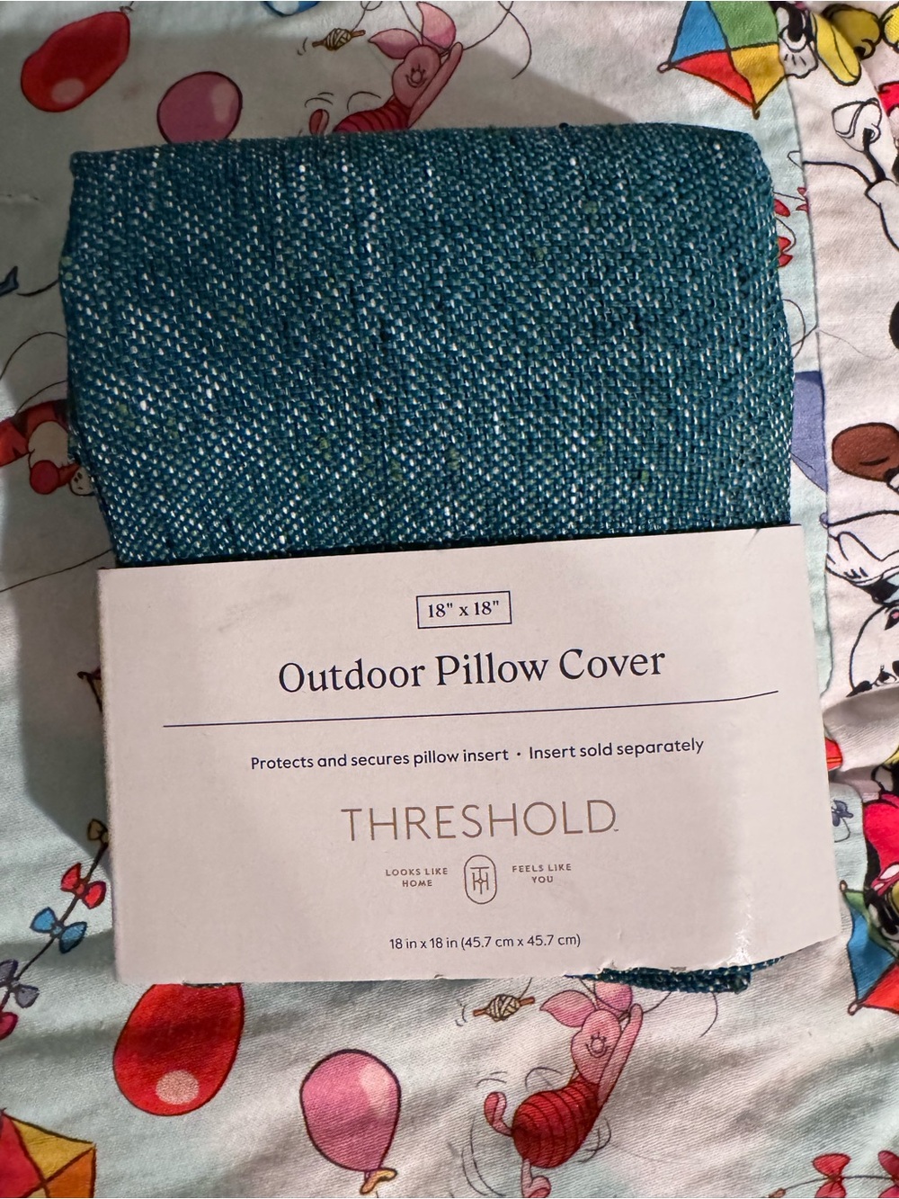 Threshold Teal Outdoor Pillow Cover